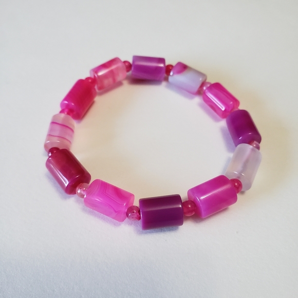 Genuine 12mm Natural Agate Streatchy Bracelet Tibetan Buddha Hand String - Picture 2 of 6